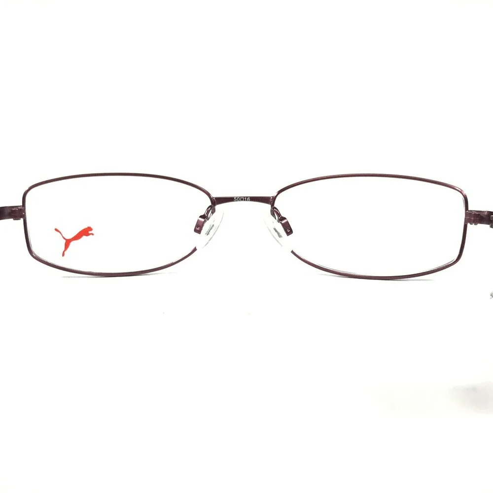 Puma Eyeglasses Frames PU15356 WI Pink Rectangular Oval Full Wire Rim 50-16-135